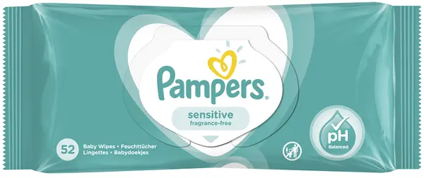 Servetele umede Pampers Pampers - Sensitive, 52 buc.