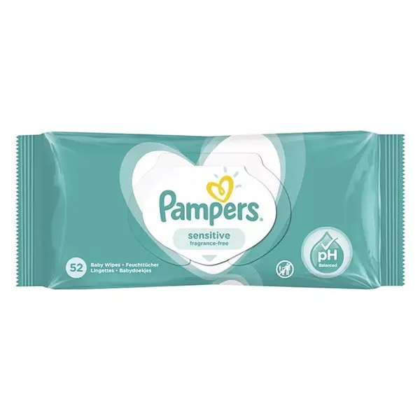 Servetele Umede Pampers Sensitive, 52 Bucati