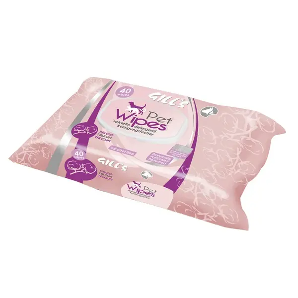 Servetele umede pentru caini si pisici Croci Gill s, cu talc, 40 bucati