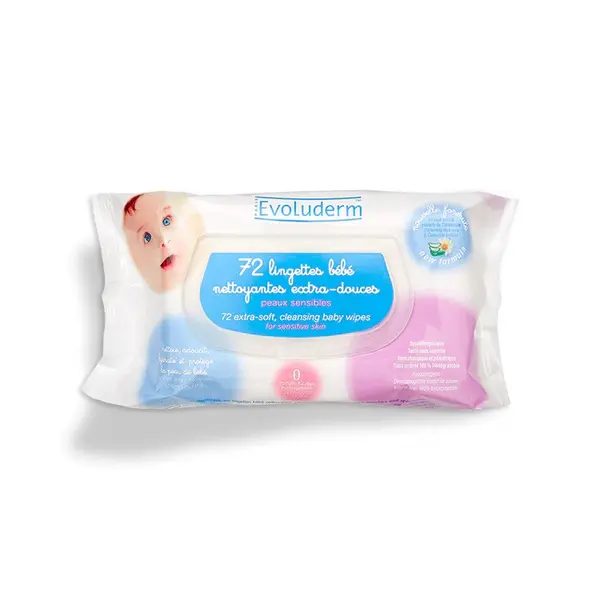 Servetele umede pentru curatarea bebelusului, 72 bucati, Evoluderm