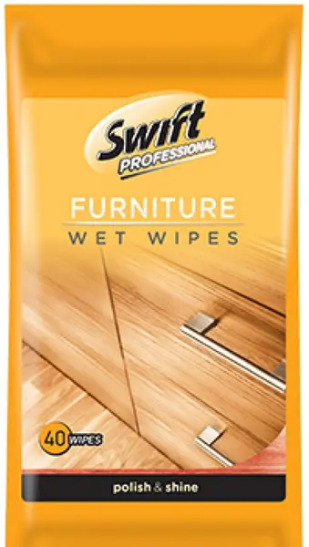 Șervețele umede pentru curățarea mobilierului Swift - Polish & Shine, 40 buc