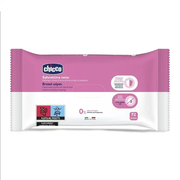 Servetele umede pentru igiena sanului, Chicco, 72 buc 0 luni+