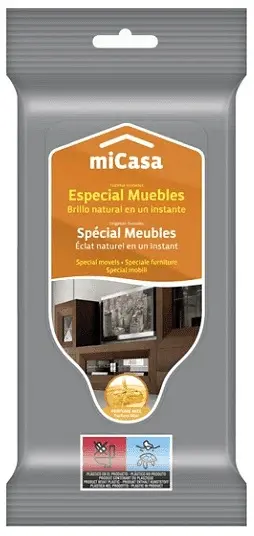 Șervețele umede pentru mobilă Micasa - Cu ceară de albine, 20 bucăți.