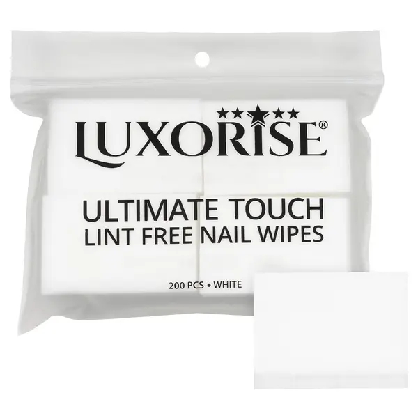 Servetele Unghii Ultimate Touch LUXORISE, Strat Dublu, 200 buc, Alb