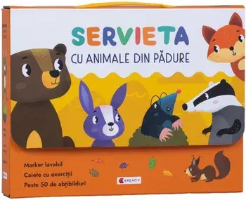 Servieta cu animale din padure/***