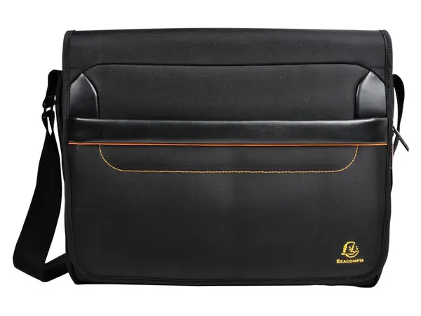 Servieta laptop 38x30,5x10 cm, Exactive Messenger Exacompta 17234E, negru