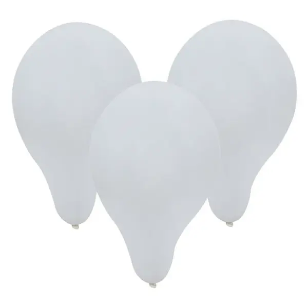 Set 10 baloane pentru Petrecere, Alb - 23 cm