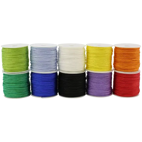 Set 10 bobine snur colorat diam 1.5 mm