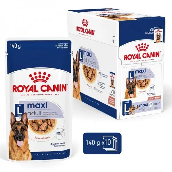 Set 10 buc x 140 gr Hrana umeda pentru caini Royal Canin Maxi Adult