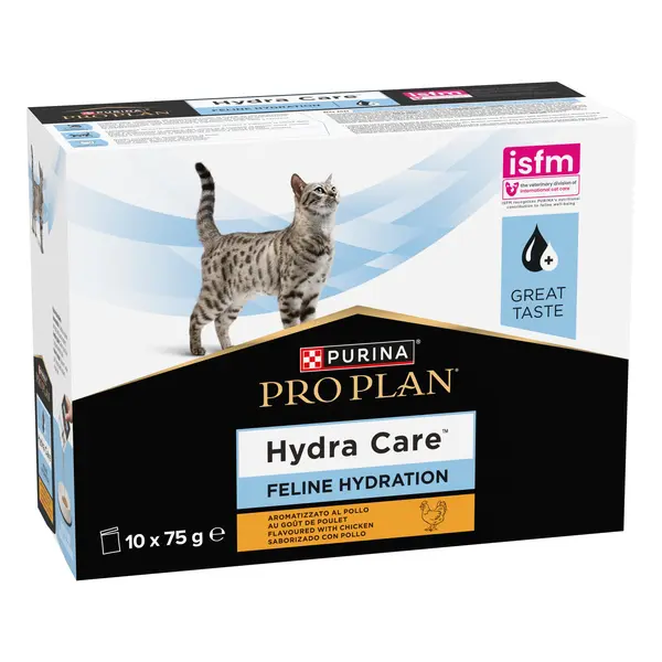 Set 10 buc x 75 gr Hrana umeda pentru pisici Purina Pro Plan Hydra Care cu pui