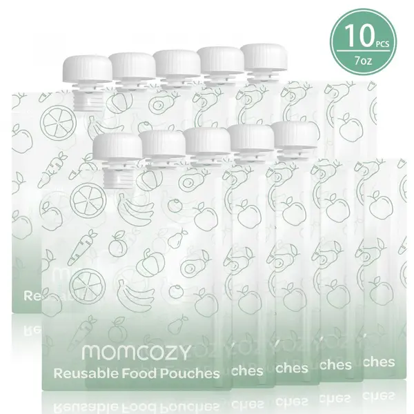 Set 10 pungi alimentare reutilizabile Momcozy 200 ml