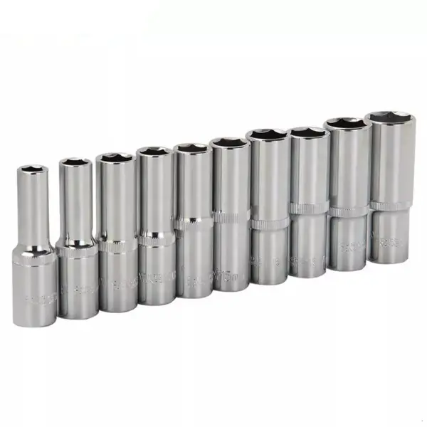 Set 10 Tubulare SINA 1/4" Profil Hexagon Lungi 63 mm
