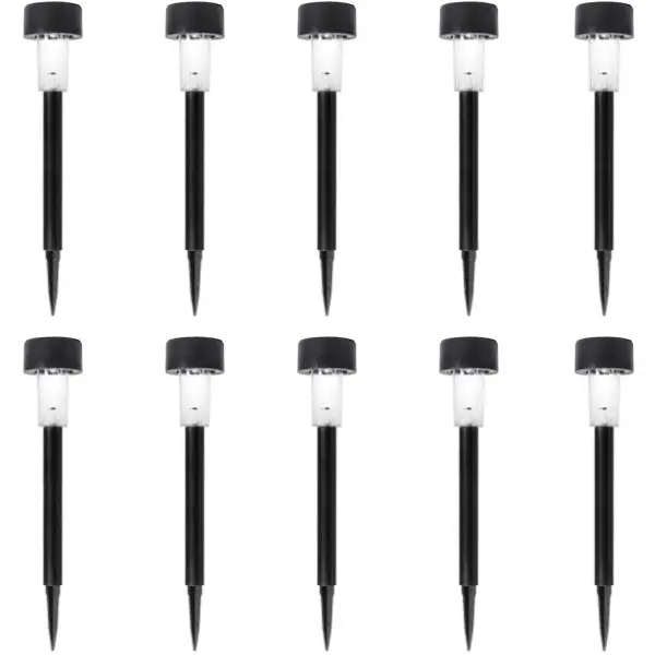 Set 10 x lampa solara 23 cm, Negru