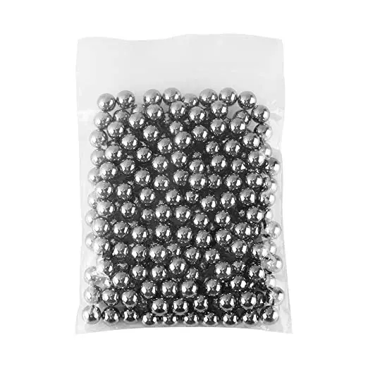 Set 100 bile metalice DEPOX , Precision Target, pentru airsoft si prastie 6 mm