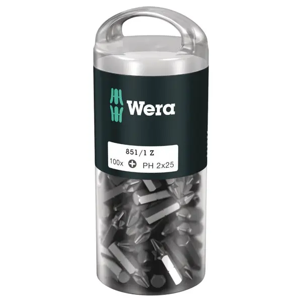 Set 100 biti Philips PH2 x 25 mm 851 1 Z DIY - Wera 05072441001