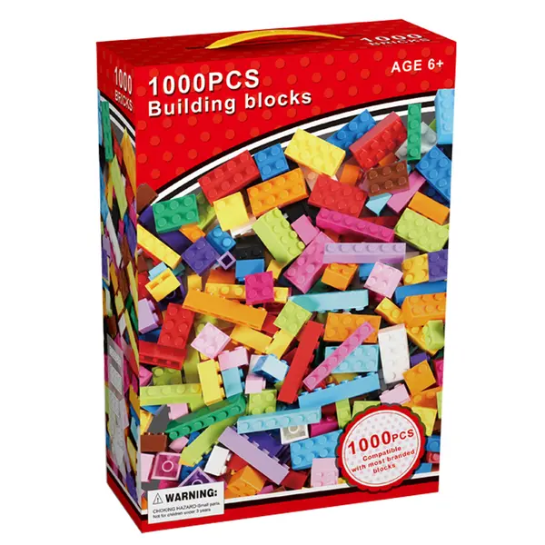 Set 1000 de piese de construit pentru copii - blocuri creative educative