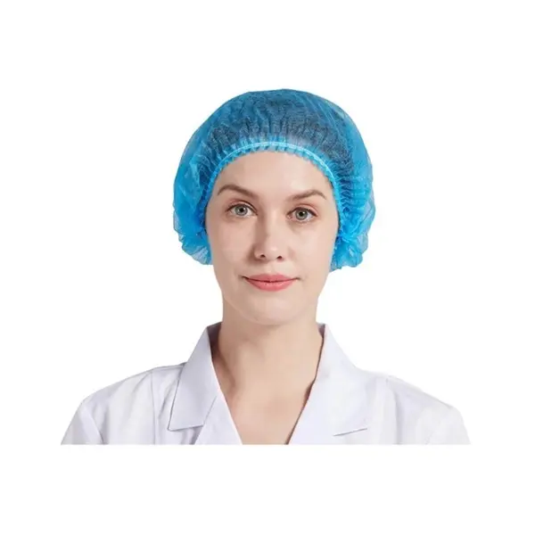 Set 100x Bonete, Capeline, Unica Folosinta, Material Netesut, non-wooven, cu Elastic, culoare Albastra