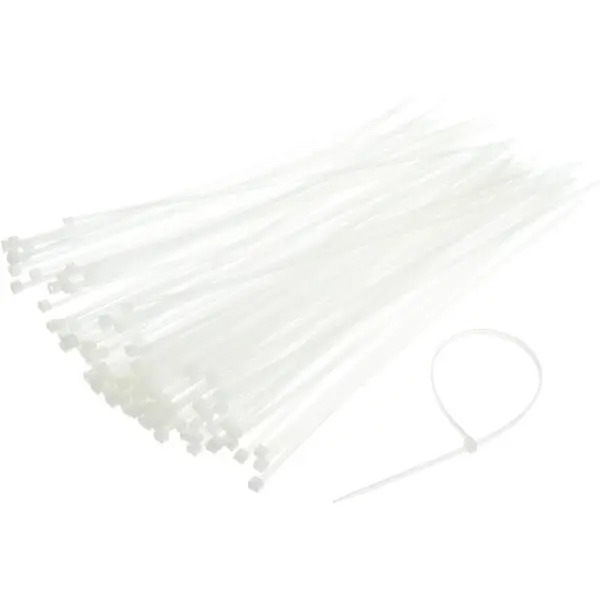 Set 100x Coliere, Soricei, KSS, CV-380, Bride din Nailon, Rezistenta Puternica, 380x7.6mm, Culoare Alba