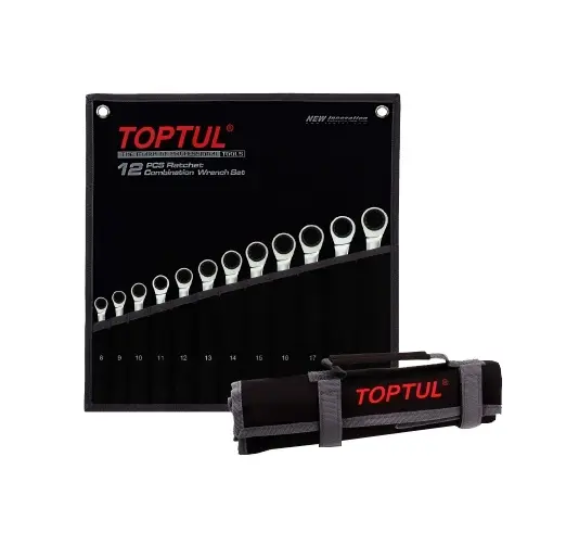 Set 12 chei combinate cu clichet, Toptul 8-19mm