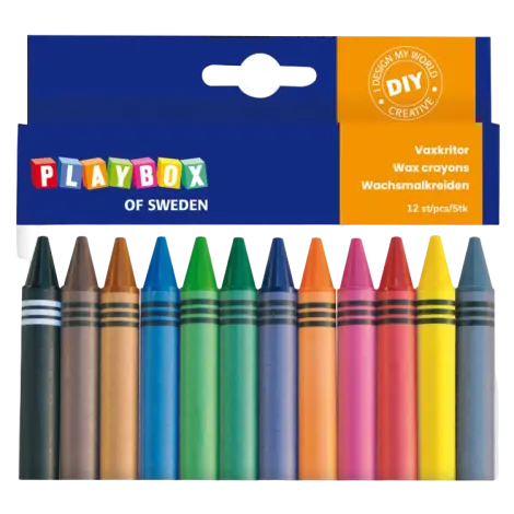 Set 12 creioane colorate cerate groase cu diametrul de 11 mm