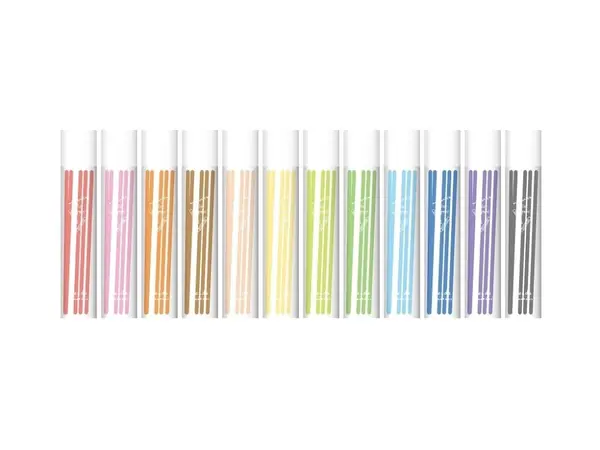 Set 12 cutii rezerve pentru creioane mecanice colorate, grosime scriere 2.6 mm, 12 culori set