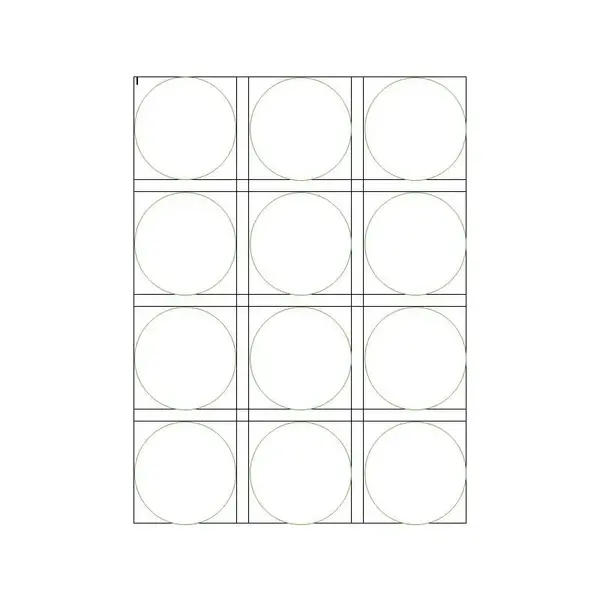 Set 12 etichete autoadezive A4 rotunde 60mm 100coli/top Set 12 etichete autoadezive A4 rotunde 60mm 100coli/top