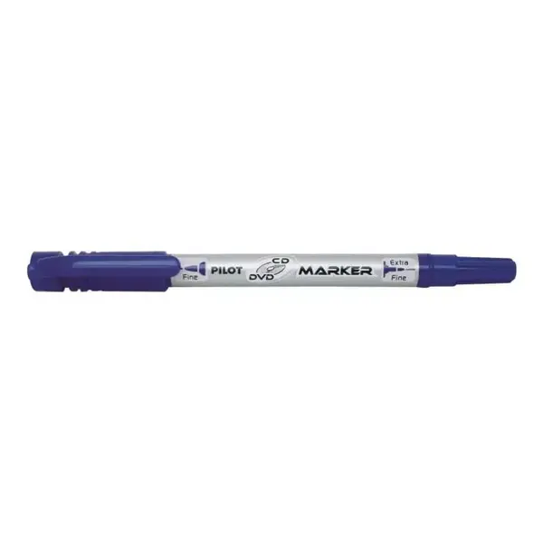 Set 12 markere permanente Pilot Twin diverse culori 0.7 mm varf rotund pentru CD/DVD Set 12 markere permanente Pilot Twin diverse culori 0.7 mm varf rotund pentru CD/DVD albastru