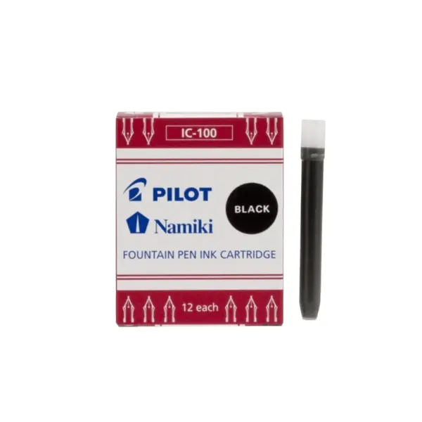 Set 12 rezerve cerneala Pilot negru Set 12 rezerve cerneala Pilot negru