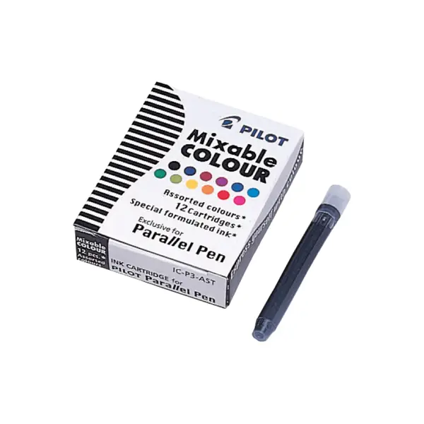Set 12 rezerve stilou Pilot Parallel Pen diverse culori Set 12 rezerve stilou Pilot Parallel Pen diverse culori