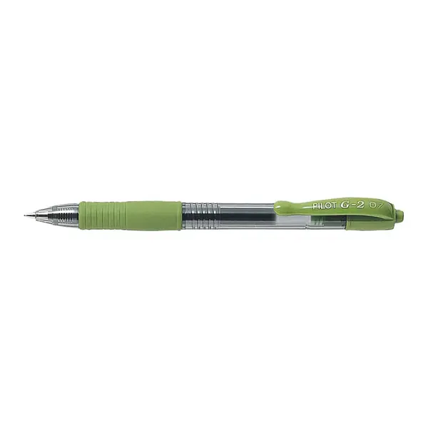 Set 12 rollere cu gel Pilot G-2 Pilot diverse culori 0.7 mm cu click Set 12 rollere cu gel Pilot G-2 Pilot diverse culori 0.7 mm cu click verde deschis