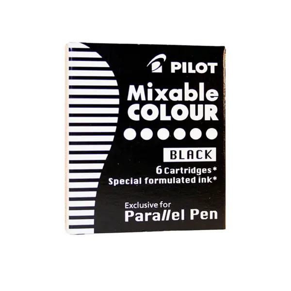 Set 12 x 6 rezerve stilou Pilot Parallel Pen diverse culori Set 12 x 6 rezerve stilou Pilot Parallel Pen diverse culori negru