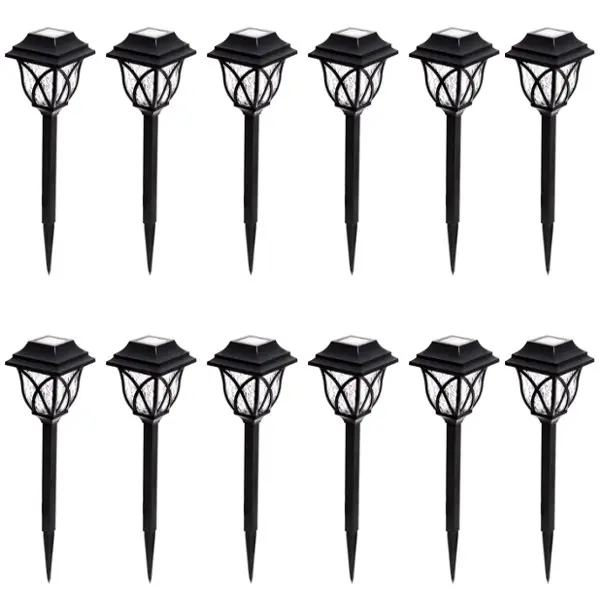 Set 12 x lampa solara felinar LED 43 cm