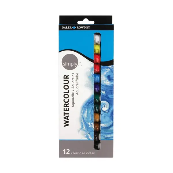 Set 12 x12ml Acuarele Simply Daler Rowney