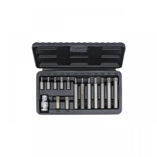 Set 15 varfuri Torx + adaptor 1/2", BGS