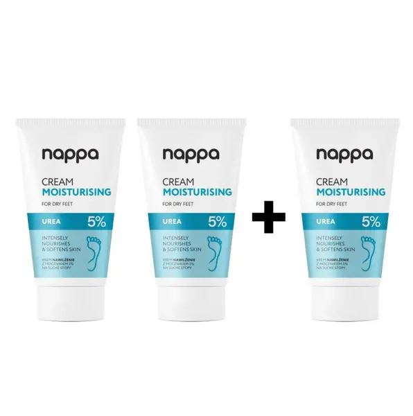 Set 2+1 gratis - Crema hidratanta pentru picioare uscate cu 5% uree - 150 ml - Nappa