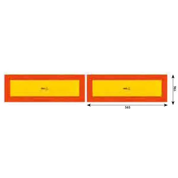 Set 2 autocolante reflectorizante 565x132 mm Hico