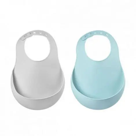Set 2 Bavete silicon Beaba Airy Green Light Grey