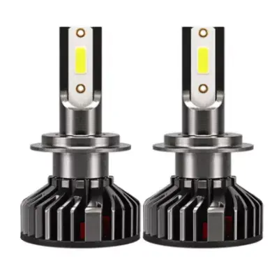 Set 2 Becuri Auto LED F2 Soclu H1, 100W, 12000 Lumeni, Lumina Alb Rece 6000K cu Ventilator de Racire