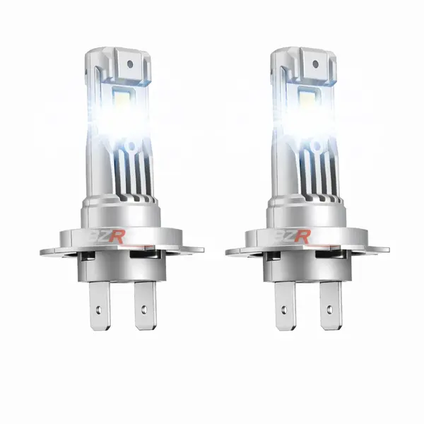 Set 2 Becuri Auto LED H7 Mini 120W - 12000 LM, Alb Rece 6500K, Canbus Integrat + Ventilator Racire, Plug Play, 12-18V