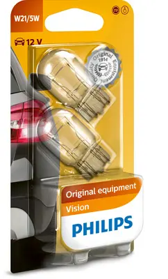 Set 2 Becuri Fara Soclu 12 V W21 5W W3X16Q Philips