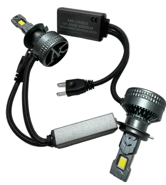 Set 2 Becuri LED Auto K88 H7 putere 430W de 35000LM CANBUS 6000K