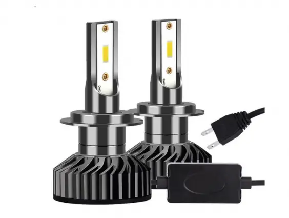 Set 2 becuri LED H7 F2 MINI COB 100W lumina alb-rece 12.000 lumeni