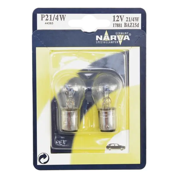 Set 2 Becuri P21 4W 12V Blister Narva