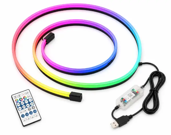 Set 2 benzi acrilice 110cm si 35cm, lumina ambientala auto RGB, alimentare USB