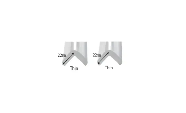 Set 2 benzi protectie colturi, transparenta, 24x400x16x22x6