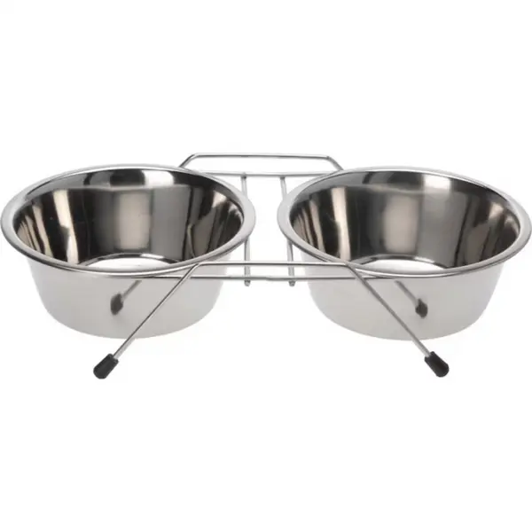 Set 2 boluri cu suport, otel inoxidabil, Agility, diametru bol 11 cm 180 ml