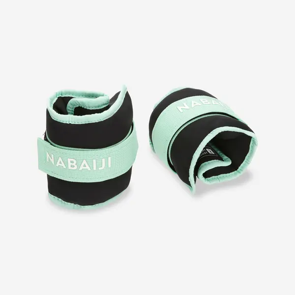 Set 2 brățări lestate Aquagym 2 x 0,5 kg Verde deschis