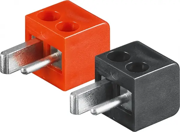 Set 2 buc conector/mufa pentru difuzor tata cu surub, Goobay G11250