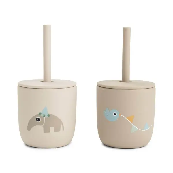 Set 2 cani cu pai Done by Deer din silicon Celebration sand 2 x 120 ml