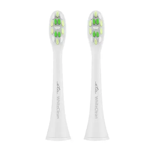 Set 2 capete de schimb ETA 0707 90400 WhiteClean pentru periute electrice ETA, duritate medie